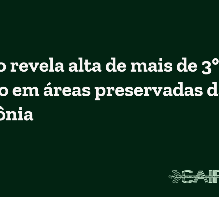 Estudo revela alta de mais de 3°C mesmo em áreas preservadas da Amazônia
