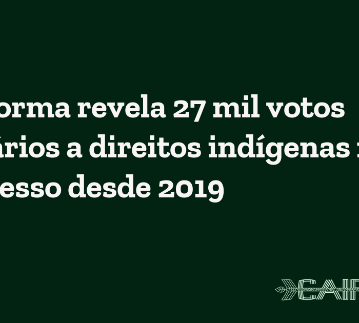 Plataforma revela 27 mil votos contrários a direitos indígenas no Congresso desde 2019