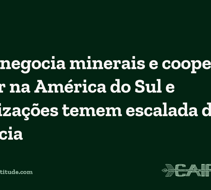 Rubio negocia minerais e cooperação militar na América do Sul e organizações temem escalada de violência