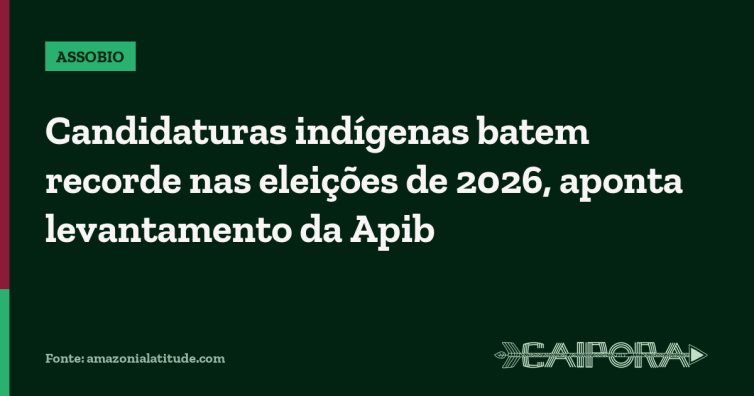 Candidaturas indígenas batem recorde nas eleições de 2026, aponta levantamento da Apib