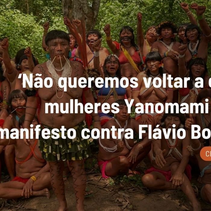Mulheres Yanomami lançam manifesto contra Flávio Bolsonaro no 2º turno