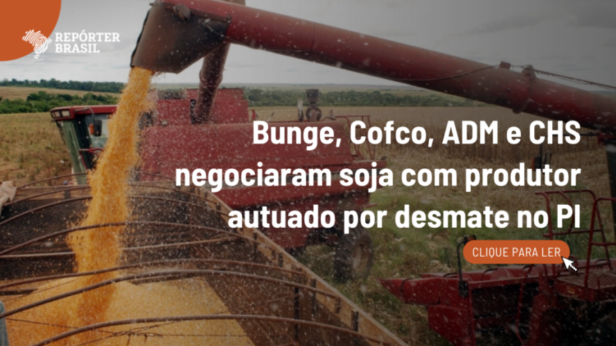 Bunge, Cofco, ADM e CHS compram soja de produtor autuado por desmate no Piauí